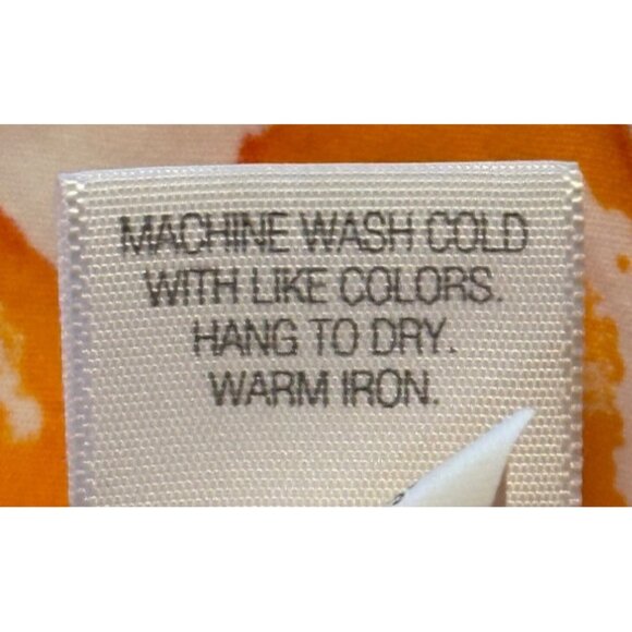 Apt. 9 Brand Orange Red Floral Flare Mid-Rise Skirt Knee Length Women's Size 12 - Picture 13 of 13